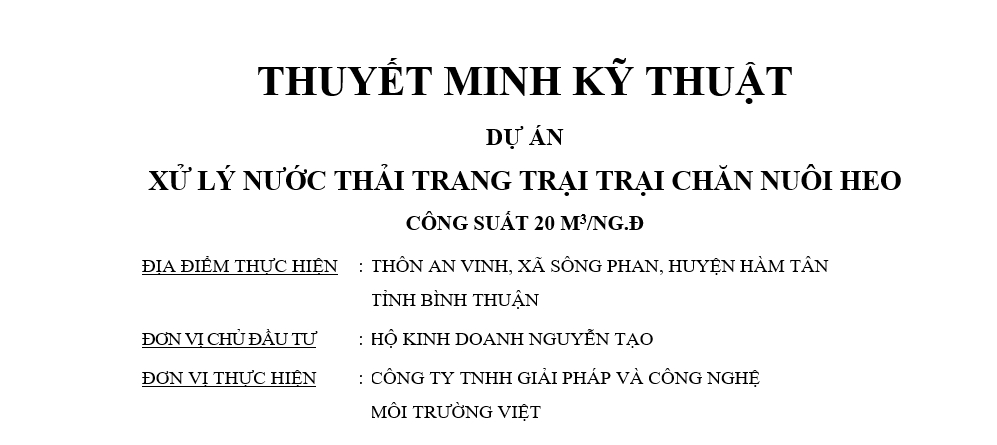 xu ly nuoc thai cho ho chan nuoi heo quy mo nho